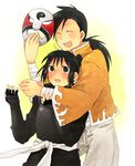  1girl bandages black_eyes black_hair closed_eyes fullmetal_alchemist lan_fan ling_yao mask open_mouth pocky1202 ponytail short_hair 