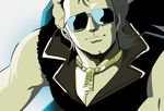  80s absurdres dog_tags highres m.d._geist male_focus oldschool solo sunglasses vector_trace 