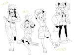  2girls androgynous fuuro_(pokemon) genderswap genderswap_(ftm) genderswap_(mtf) goggles goggles_around_neck hachiku_(pokemon) iris_(pokemon) long_hair low-tied_long_hair monochrome multiple_boys multiple_girls otoko_no_ko outstretched_arm pantyhose pokemon pokemon_(game) pokemon_bw sarashi shaga_(pokemon) short_hair shuri_(84k) skirt suspenders two_side_up very_long_hair 