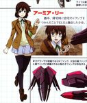  amia_lee brown_hair gundam gundam_00 gundam_00_a_wakening_of_the_trailblazer miniskirt official_art school_uniform short_hair skirt thighhighs zettai_ryouiki 