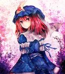  alternate_hairstyle bad_id bad_pixiv_id dot_heit ghost hat japanese_clothes kimono long_hair pink_eyes pink_hair saigyouji_yuyuko solo touhou 