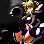  arc_system_works blonde_hair blood blue_eyes breast_grab breasts dlcsekiei gore grabbing guilty_gear guro kuromaru kuromaru_(mugen) kyko m.u.g.e.n monster mugen_(game) navel_insertion panties tentacle thighhighs underwear 