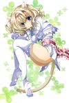  alice_margatroid animal_ears bad_id bad_pixiv_id blonde_hair blue_eyes cat_ears cat_tail hairband kemonomimi_mode nanase_nao short_hair solo tail thighhighs touhou white_legwear 