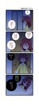  4koma aotan_nishimoto blush comic eavesdropping green_eyes kobayakawa_yutaka lucky_star red_hair translated 