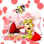  bad_id bad_pixiv_id blonde_hair bow byourou cat_tail character_doll chibi fang flandre_scarlet hat kemonomimi_mode kirisame_marisa o_o playing red_eyes ribbon solo tail touhou wings 