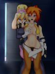  2girls blonde_hair blue_eyes breast_grab breasts capcom ciel_(rockman) grabbing implied_futanari implied_sex implied_yuri large_breasts lluanhyperzero multiple_girls neige rockman rockman_zero yuri 