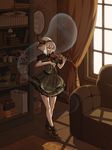  bad_id bad_pixiv_id bow_(instrument) couch ghost hairband instrument konpaku_youmu konpaku_youmu_(ghost) mary_janes shoes short_hair silver_hair solo touhou vinhnyu violin white_hair 