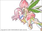  digimon digimon_adventure flower lillymon lowres mini_skirt miniskirt pink_hair platform_footwear platform_shoes skirt tachikawa_mimi wings 