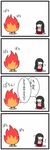  4koma black_hair chibi comic dora_ita fire fujiwara_no_mokou houraisan_kaguya long_hair multiple_girls sweatdrop touhou translated 