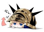  :&lt; armor blonde_hair blue_eyes blue_hair chibi helmet kuraryu phalanx_(sekaiju) sekaiju_no_meikyuu sekaiju_no_meikyuu_3 solo 