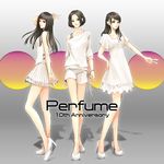  dress hazuki_(azana) high_heels multiple_girls perfume shoes skirt standing 