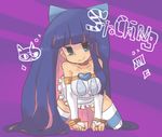  all_fours breasts cleavage panty_&amp;_stocking_with_garterbelt smile stocking_(character) stocking_(psg) 