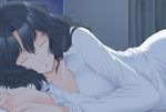  amagami bad_id bad_pixiv_id black_hair lying ns_(nasu2000) on_side pajamas short_hair sleeping solo tanamachi_kaoru wavy_hair 