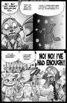 2019 blush borba canine clothed clothing comic disney english_text female fluffy fluffy_tail fox group hi_res judy_hopps lagomorph lol_comments male mammal nick_wilde pajamas text zootopia 