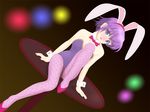  animal_ears blush bunny_girl bunnysuit pantyhose sitting smile table 