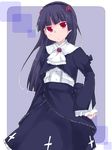  bad_id bad_pixiv_id black_hair dress gokou_ruri gothic_lolita lolita_fashion long_hair mole mole_under_eye naru_(andante) ore_no_imouto_ga_konna_ni_kawaii_wake_ga_nai red_eyes solo transparent_background 