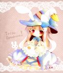  animal_ears bunny_ears haru_(citron_citron) hat irisu_kyouko irisu_shoukougun! red_eyes ribbon solo witch_hat 