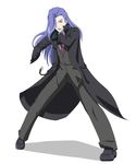  formal gilliam_yeager long_hair male_focus purple_hair ribonzu solo suit super_robot_wars super_robot_wars_original_generation trench_coat 