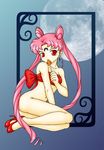  bishoujo_senshi_sailor_moon candy chibi_usa high_heels lollipop nude pink_hair twintails 