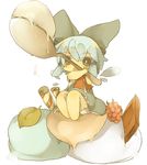  bad_id bad_pixiv_id cirno food in_food masirosu minigirl open_mouth short_hair solo touhou wings 