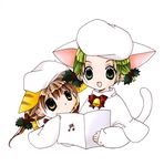  animal_ears cat_ears dejiko di_gi_charat hat koge_donbo multiple_girls puchiko tail 