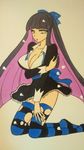  breasts cleavage dress goth gothic panty_&amp;_stocking_with_garterbelt stocking_(character) stocking_(psg) 