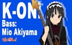  akiyama_mio artist_request bass_guitar black_hair highres instrument k-on! solo wallpaper 