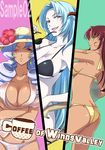  ass bikini blue_hair breasts butt_crack cleavage ffc fresh_precure! futari_wa_precure_splash_star heartcatch_precure! kita_nayuta large_breasts ms._shitataare multiple_girls northa_(fresh_precure!) precure sasorina swimsuit 