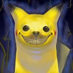  gen_1_pokemon grin horror_(theme) image_sample md5_mismatch no_humans pikachu pixiv_sample pokemon pokemon_(creature) smile teeth teru_sakura 