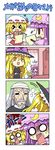  &gt;_&lt; 1boy 3girls 4koma blonde_hair closed_eyes colonel_aki comic cosplay flandre_scarlet jaw_drop kirisame_marisa kirisame_marisa_(cosplay) konpaku_youki long_hair multiple_girls o_o patchouli_knowledge purple_hair short_hair steam touhou translated yukkuri_shiteitte_ne 