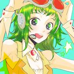  bad_id bad_pixiv_id chloe_n goggles goggles_on_head green_eyes green_hair gumi headphones headset portrait short_hair solo vocaloid 