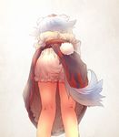  ass bloomers bunny_tail hat inubashiri_momiji kneepits leaning_forward sankuma skirt solo tail tokin_hat touhou underwear white_bloomers wolf_tail 