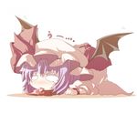  bad_id bad_pixiv_id doromizu hat lying o_o on_stomach purple_hair remilia_scarlet solo tears tongue touhou wings 