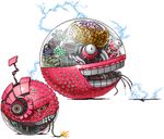  ???????? brain creepy dynamite electrode electrode_(pokemon) evil explosive explosives lowres pokemon unko_sarada_tokisada voltorb 