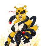  breasts electivire gijinka gouguru huge_breasts moemon personification pokemon pokemon_(game) 