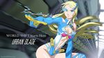  blonde_hair blue_eyes bodysuit highres minase_souya science_fiction skin_tight solo tight 