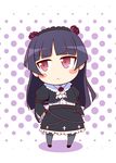  black_hair blush_stickers dress flower gokou_ruri hairband kaleido_yuki long_hair mole mole_under_eye ore_no_imouto_ga_konna_ni_kawaii_wake_ga_nai pantyhose purple_flower purple_rose red_eyes rose solo 