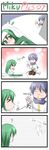  1girl catstudioinc_(punepuni) comic food hatsune_miku highres kaito silent_comic sneezing thai translated vocaloid 