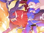  bad_id bad_pixiv_id fang fire hiiro_(kikokico) lunastra_(armor) monster_hunter teostra 