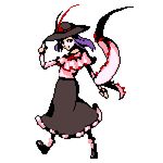  daime_fusonzai full_body lowres nagae_iku pixel_art solo touhou white_background 