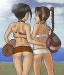  2girls ass avatar:_the_last_airbender azula beach bikini brown_hair gunsmoke4&#039;s nude pussy tagme towel ty_lee uncensored yuri 