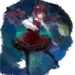  bad_id bad_pixiv_id closed_eyes hat highres maccha_cocoa_(mococo) mystia_lorelei open_mouth pink_hair short_hair solo touhou wings 