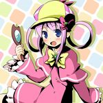  blue_eyes blush hat magnifying_glass open_mouth pink_hair sherlock_shellingford tantei_opera_milky_holmes twintails 