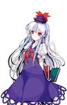  hat ideolo kamishirasawa_keine long_hair lowres simple_background solo touhou watermark 