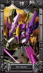  aircraft airplane beam blitzwing cannon caterpillar_tracks decepticon denchuu_88 gears glowing ground_vehicle gun highres jet military military_vehicle motor_vehicle no_humans oldschool robot science_fiction screw smile smirk star_(sky) sword tank tarot transformers visor weapon 