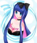  artist_reqeust artist_request blush breasts cleavage panty_&amp;_stocking_with_garterbelt stocking_(character) stocking_(psg) 