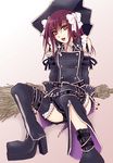  akiyoshi7 black_hair blush brown_eyes frills gothic_lolita lolita_fashion male_focus moyashimon otoko_no_ko solo thighhighs yuuki_kei 