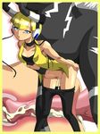  bestiality black_legwear blonde_hair blue_eyes breasts cervical_penetration cleavage creature cum cum_in_pussy cumdrip deep_penetration gen_5_pokemon headphones internal_cumshot kamitsure_(pokemon) kurodou_katana large_insertion medium_breasts no_panties object_insertion open_mouth pantyhose pantyhose_pull pokemon pokemon_(creature) pokemon_(game) pokemon_bw short_hair stomach_bulge vaginal zebstrika 