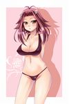  bikini blush breasts cleavage female highres izayoi_aki large_breasts red_hair solo swimsuit yu-gi-oh! yugioh_5d&#039;s yuu-gi-ou_5d's 