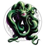  highres looking_at_viewer marvel marvel_vs._capcom marvel_vs._capcom_3 monster mori_toshiaki one-eyed pink_eyes shiny shuma_gorath silhouette spikes tentacles veins white_background 